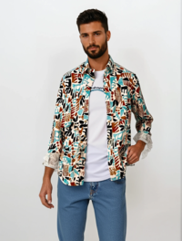 CAMICIA UOMO M/L 25S15CA/FLOLIN596 Tellini S.r.l. Ingrosso Abbigliamento